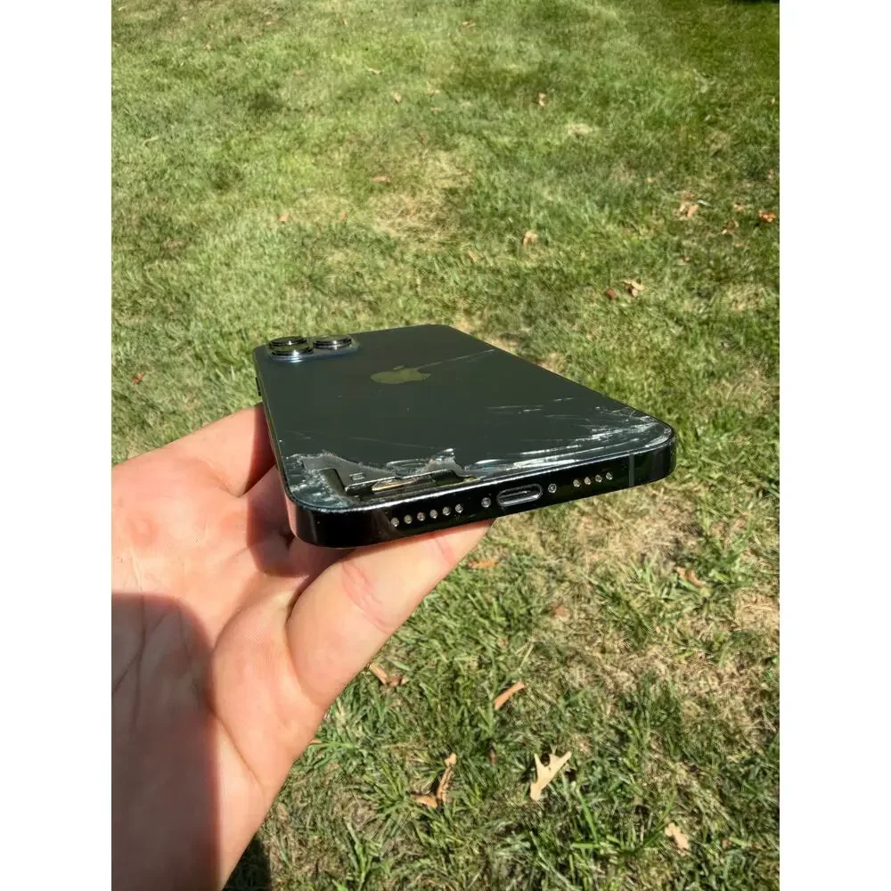 iphone 12 pro max 128gb unlocked cracked rear glass